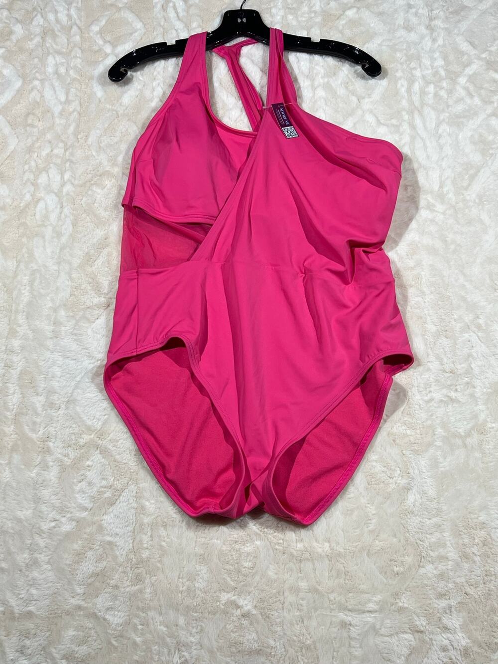 Adore Me One Piece Swimsuit Womens 2X Pink Cutout Racerback Plus NWT